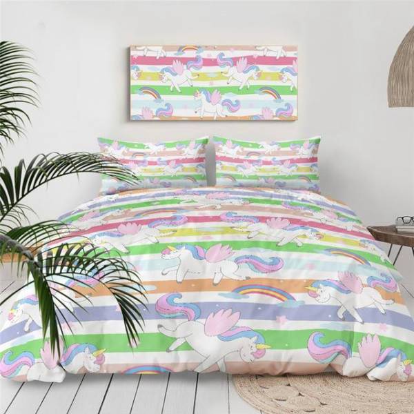 Little Girl Unicorn Bed Set
